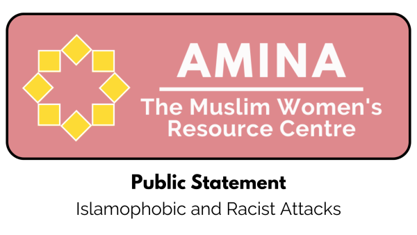 Amina MWRC Public Statement Islamophobic and Racist Attacks