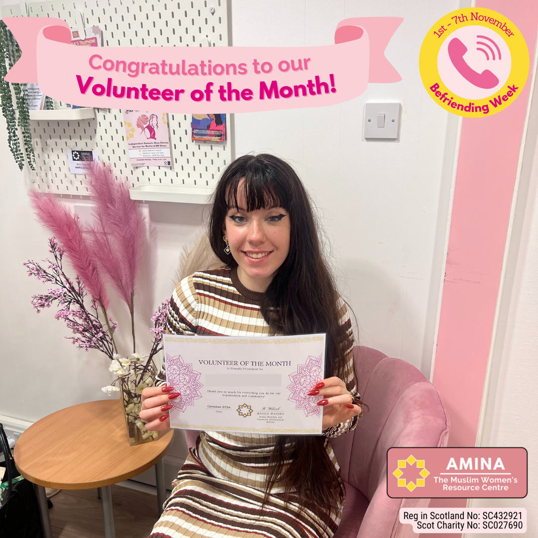 Amina MWRC Volunteer of the Month 2