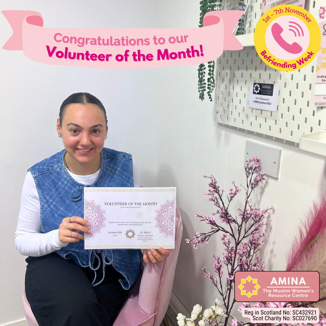 Amina MWRC Volunteer of the Month